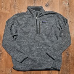 Mens Patagonia Better Sweater 1/4 Zip Gray Size XL Fleece Quarter Aesthetic