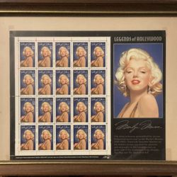 Marilyn Monroe Us Postal Stamps Framed 