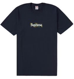 Supreme Navy Box Logo Tee (Camo) Authentic