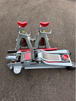 Pro Lift 2Ton Floor Jack & Stand Jack Set