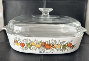 Corning Ware A-10-B Le Romarin /Spice Of Life Covered Casserole Dish