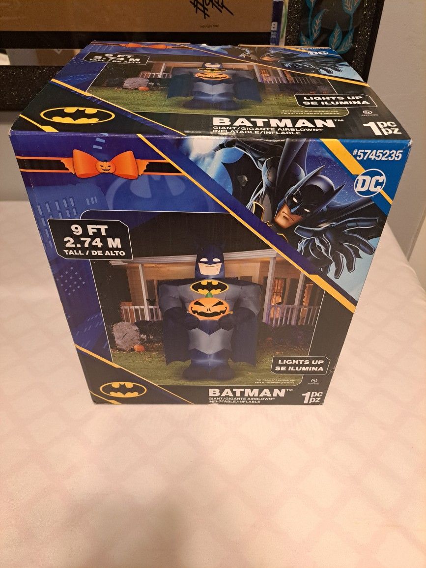 Halloween Batman Giant Lighted Airblown Inflatable 9 Ft Tall New