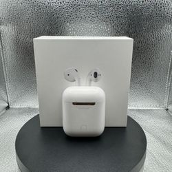 Apple 2nd Generation white AirPods with charging case
