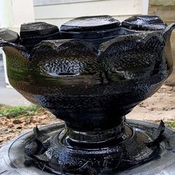 Custom Flower Pots Made From Recycled Golf Cart Tires