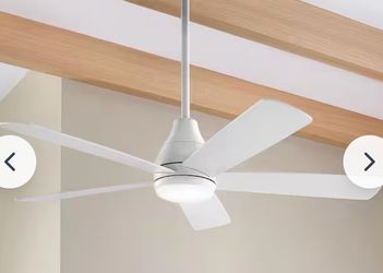 Hampton Bay Nevali 52” Matte White Ceiling Fan w/Remote powered by Hubspace