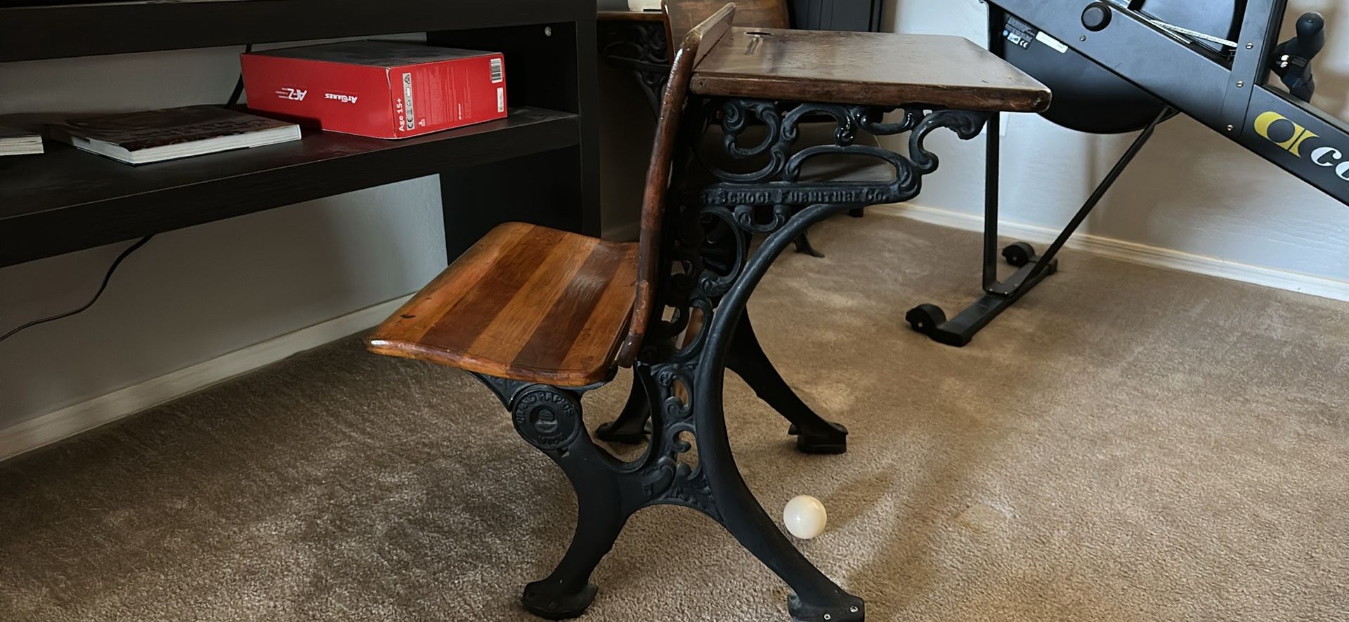 Antique child school desks (2)