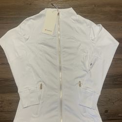 Lululemon White zip up jacket 