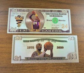 Kobe Bryant NBA LA Lakers Banknote Bill 