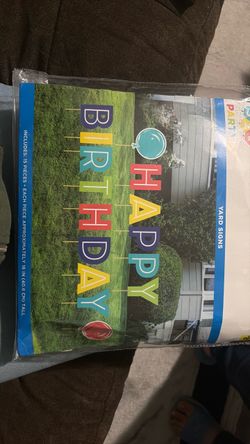 Happy Birthday Yard Signs Set