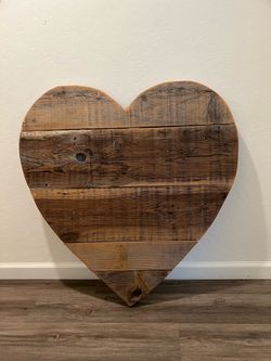 Wooden heart wall decor