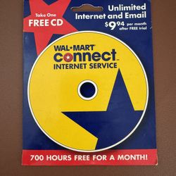 Walmart Connect Internet Service Collectible Install Disc Vintage ISP Sign-up CD in excellent condition (see photos)