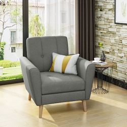 Comfortable Fabric Accent Chairs, Modern Mid Century Style For Home