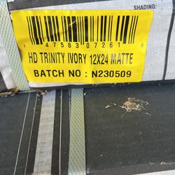 Ivory 12 By 24 Premium Porcelain Tile. 9 Boxes