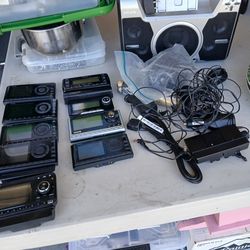 9SIRIUS RADIOS AND BOOM BOX