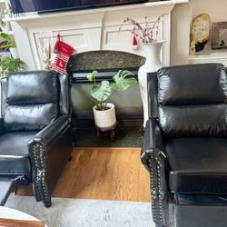 Brand New 2 Set Modern Padded Seat Recliner Chair with PU Leather/Fabric