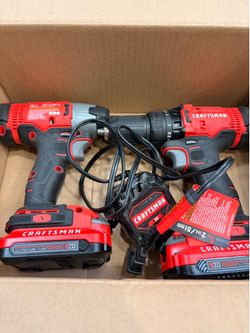 Craftsman 2 Tool Combo kit ; W/charger and two batteries
