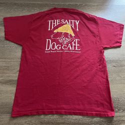 Hanes The Salty Dog Shirt Mens Size Large Cafe Red Graphic Tee  