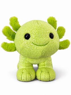 Build-A-Bear Green Axoglowtl 2024 Halloween Glow in the Dark Axolotl Plush NWOT