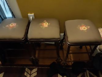 3 bar stools old classic really good condition also very heavy