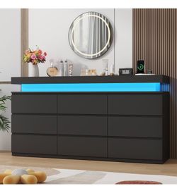 Dresser with led lights