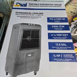 5300 CFM 3-Speed Portable Evaporative Cooler for 1650 sq.ft.