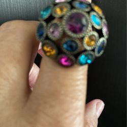 Cocktail Ring And Matching Earrings 