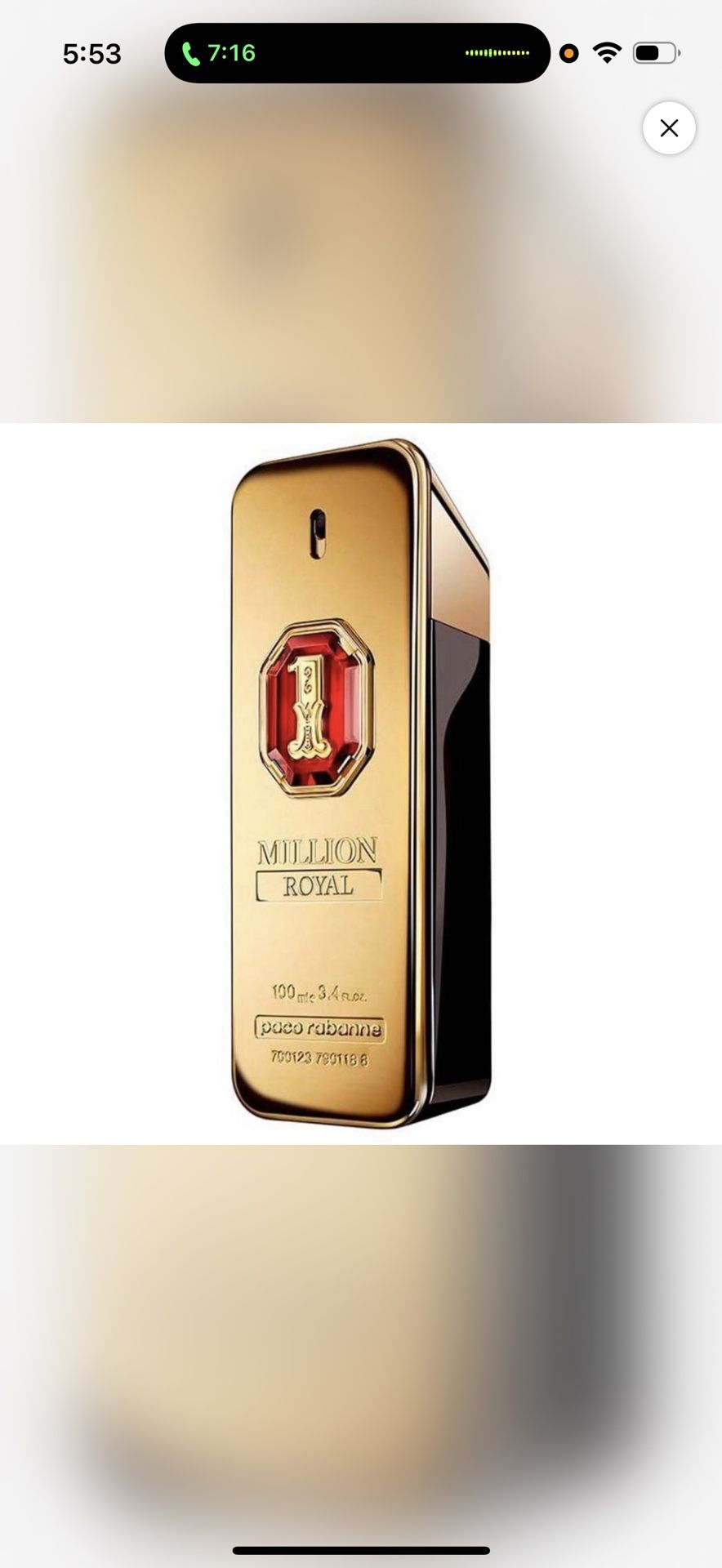 1 Million Royal by Paco Rabanne for Men 3.4 oz PAR Spray Tester #1
