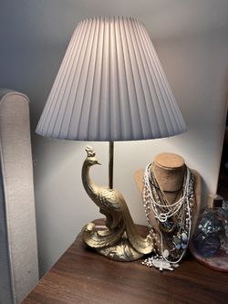Vintage Peacock Lamp