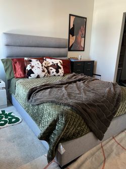 Queen Bed Frame + Matching Chest Set
