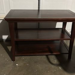 Solid Wood 3-Tier Console Table / Entryway Bench