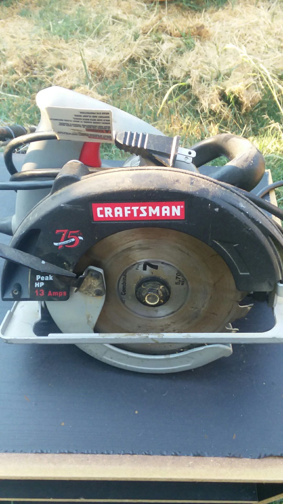 Craftsman 3 peak HP, 13 amp, corded circular saw