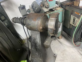 Two large pedestal grinders