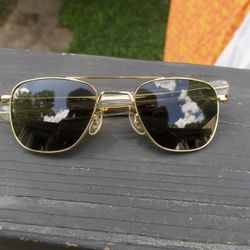 Gold RANDOLPH ENGINEERING Aviator Sunglasses Made In USA