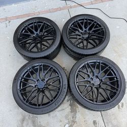 20x10 F1R F103 Gloss Black Wheels 5x114.3 +38et