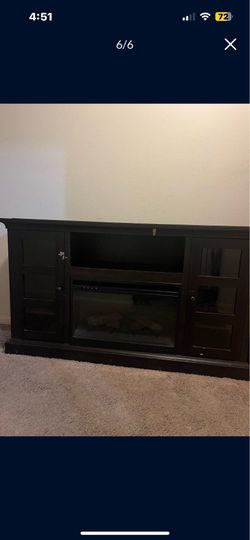 Tv stand and fire place
