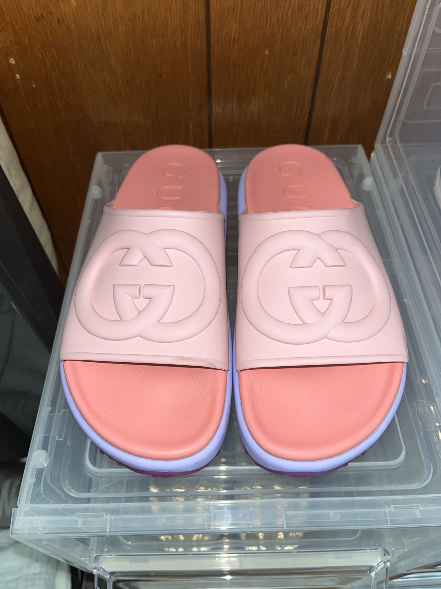 GUCCI Platform Slides Size 37