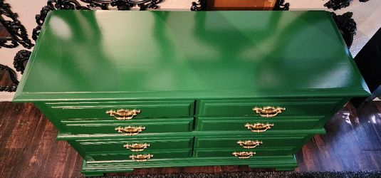green emerald velvet dress Emerald Green Bedroom Dresser Set – VillelasCo Furniture main image 0