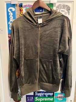 Like New Felina Women’s Olive Green Velour Zip Up Hoodie Size Large
