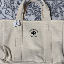 New Tory Burch Canvas Tote Bag