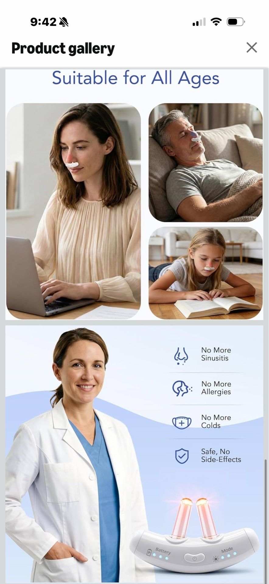 Red Light & Blue Light Therapy for Nose