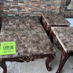 3 Pcs Marble Table Set Retail 1699