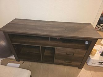 Brown Wood TV Stand with Drawers