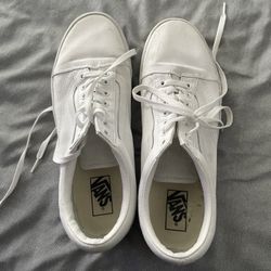 White Old Skool Vans