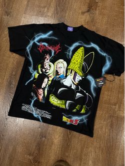 Civil regime Black and red Dragon Ball Z Cell Saiyan T-shirt size medium