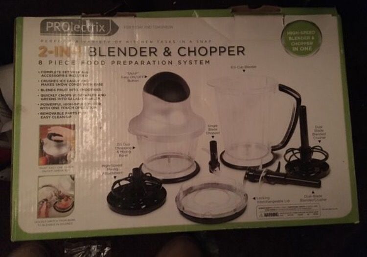 PROlectrix 2-in-1 Blender & Chopper 8PCs