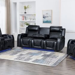 Power And Speakers Recliner Set