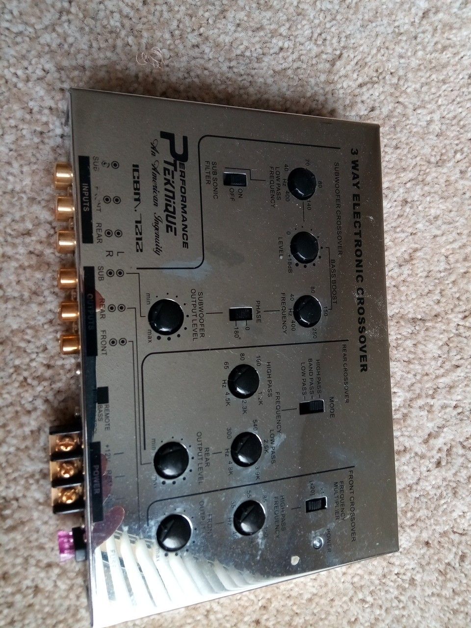 Performance Teknique 3 way electronic crossover.