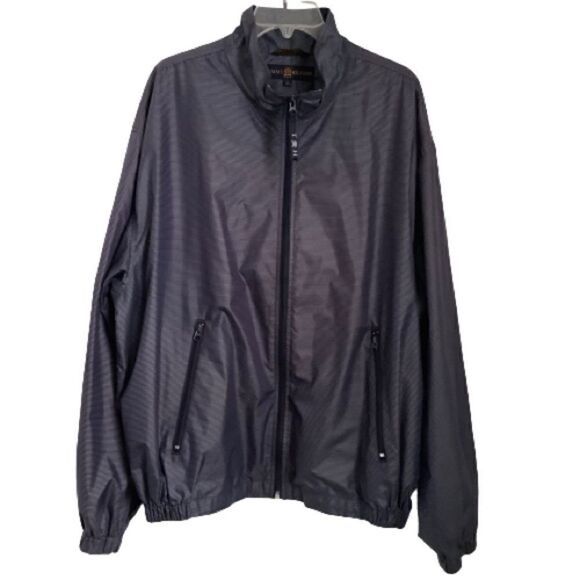 Men'S Tommy Hilfiger Navy Blue Pinstriped Jacket Size XL