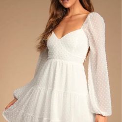 Long Sleeved Textured Dress 