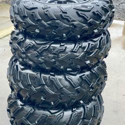 New Honda Forman Rubicon quad tires Maxxis Mu25  front tires at25x8-12  back tires at25x10-12